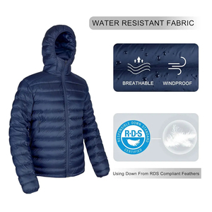 2025 Detachable Custom Embroidery Logo Men's <b>Hooded</b> Custom Warm Thick Outdoor Winter Coat Quilted <b>Padded</b> Bubble <b>Jacket</b> - Product Image 4