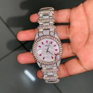 นาฬิกาหรูหราแบบขายส่ง ประดับเพชรแบบ Iced Out เครื่องจักรกลอัตโนมัติ ดีไซน์เนอร์นาฬิกา ฮิปฮอป ประดับเพชรโมอิสซาไนต์สี D ระดับ VVS - Product Image 1