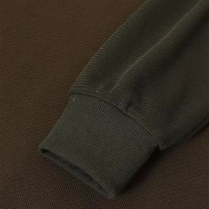 เสื้อสเวตเตอร์ระบายอากาศสำหรับผู้ชายเสื้อสเวตเชิ้ตผ้าฝ้ายแบบสวมหัวสำหรับผู้ชายเสื้อจั๊มเปอร์คอกลมน้ำหนักมาก - Product Image 4