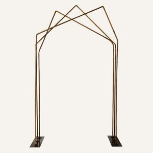 อุปกรณ์จัดงานแต่งงานกลางแจ้ง3ชิ้น/เซ็ตกรอบโลหะรูปทรงเรขาคณิตสีทองแบบไม่สม่ำเสมอกรอบขาตั้งสำหรับงานปาร์ตี้วันเกิดอลูมิเนียม - Product Image 3