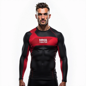 Ajuste de compresión sublimada Rash Guard para MMA y personalícese con diseño personalizado de manga corta y completa kimono de jiu jitsu - Product Image 3