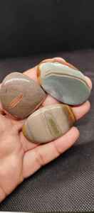 Cabujón de jaspe de poligrama Natural hecho a mano con reverso plano de alta calidad, varios anillos colgantes marrones, collar, fabricación de joyas, tamaños mixtos - Product Image 4