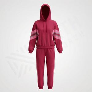Ensemble de survêtement élégant pour femmes, logo personnalisé, deux pièces, survêtement oversize, prix de gros, tenue de sport, de course à pied, de jogging, tenue douce - Product Image 1