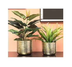 กระถางทองแดงแท้สำหรับตกแต่งบ้านพร้อมชุดชาวไร่ทองแดง2ชิ้นสำหรับห้องและสำนักงาน - Product Image 6