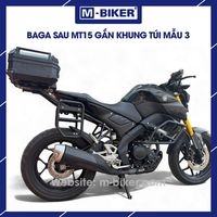 Cadre M-Biker MT15 Modèle 3 avec porte-bagages latéral de type boîte en matériau THP CHU LC, capacité 8L pour le rangement