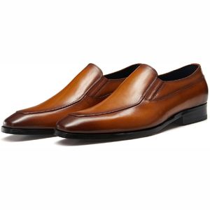 Nuevo 2025 Precio barato Diseños únicos Estilo de caminar Zapatos de cuero casuales italianos para hombres - Product Image 1