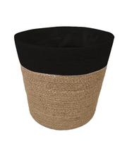 Pots de fleurs et jardinières en jonc de mer et jute, style américain, écologiques, à motif circulaire, paniers de rangement suspendus pour jardin et maison