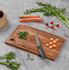 Planche à découper en bois classique de haute qualité, écologique, de forme rectangulaire, logo personnalisé disponible, intemporelle, durable, conviviale - Product Image 5