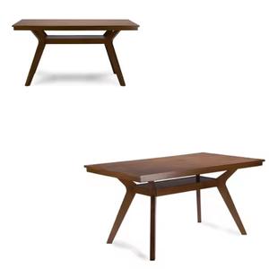 Direct Factory <b>Sale</b> Indonesia Modern Style Solid Wood Square Dining <b>Table</b> Set Hot <b>Sale</b> Wholesale Price Dining Room Furniture - Product Image 5