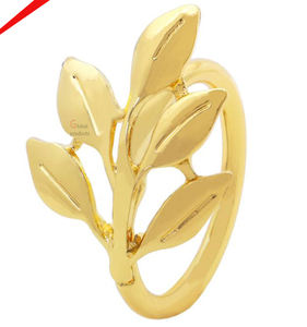 Servilletero con diseño de hoja chapada en oro de aspecto moderno 2025 para restaurante y bar de hotel - Product Image 1