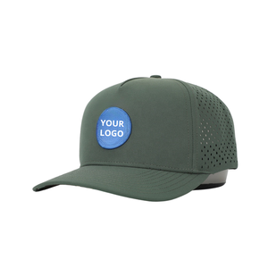 Casquette de golf OEM Performance avec trous respirants découpés au laser, fermeture snapback réglable, logo en caoutchouc personnalisé pour hommes et femmes - Product Image 1