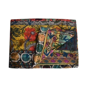 Suzanne ผ้าห่มปักลายแบบสองไซส์ของอินเดีย,ผ้าห่ม Kantha แบบวินเทจส่าหรีผ้าคลุมโซฟาพรมชายหาดผ้าห่มและผ้าคลุม - Product Image 6