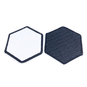 Patchs tissés écologiques personnalisés, style à coudre, alphabet, fleur, triangle, cercle, couleurs personnalisées, sacs en toile, chapeaux, tissu - Product Image 4