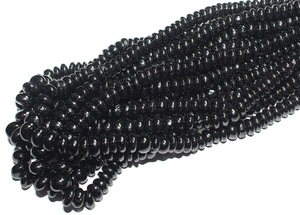 Perles de pierres précieuses en spinelle noir naturel lisses et rondes en gros TASBIYA GEMS certifiées par un tiers pour la fabrication de colliers - Product Image 4