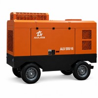 Compresseur d'air à vis portable 18 bars 7,5-31 m³/min 4x4 personnalisable 8-25 bars pour l'exploitation minière haute pression Auliss
