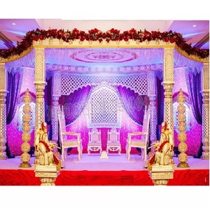 Ensemble de Mandap Vidhi en fibre pour événements de mariage hindoues, Mandap en PRF pour cérémonie de mariage, Décoration de mariage spéciale, Mandap Maharani Australie - Product Image 1