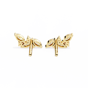 ต่างหูเม็ดเดี่ยวรูปดอกไม้รูปทรงต่างๆสีทองน่ารักแบบเรียบง่ายและเก๋ไก๋และสง่างาม - Product Image 3