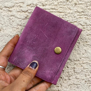 Diseño personalizado Real hecho a mano de cuero genuino tarjeteros botón a presión de alta calidad pliegue sobre cierre tarjetas de crédito carteras de negocios - Product Image 1