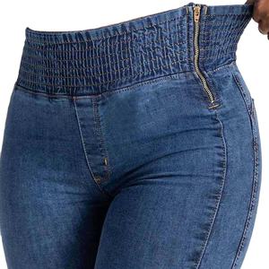 กางเกงยีนส์เอวสูงทรงสกินนี่สำหรับผู้หญิง มีซิปด้านข้าง เอวยางยืด ทรงเข้ารูป ผ้าฝ้าย ยืดได้ - Product Image 5