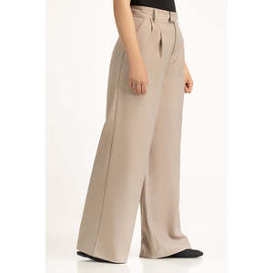 Pantalon de survêtement large pour femme, anti-plis, taille haute, en tissu crêpe, coupe droite WM-TRC-WS25-009B, respirant et taille XL - Product Image 4