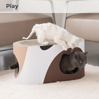 Moderne et élégant, solide carton chat griffoir jouet chat gratter meubles jouets protecteur avec trou de chat