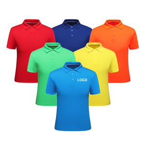 Vente en gros de t-shirts personnalisés imprimés, grande taille, décontractés, pour le golf, à manches courtes, couleur unie, tricotés, 100% coton, logo personnalisé, pour hommes - Product Image 5