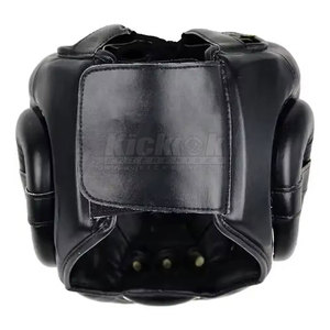 High Quality Leather Adjustable Strap <b>Head</b> Guard with Soft Inner Lining and Strong Outer Shell for Long Lasting Comfort and Use - Product Image 2