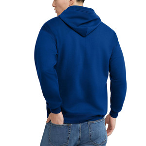 Sudadera con capucha unisex de gran tamaño de 100% algodón personalizada, sudaderas de mezcla de algodón básicas térmicas con cremallera completa para hombres, estampado de hojaldre para invierno - Product Image 3