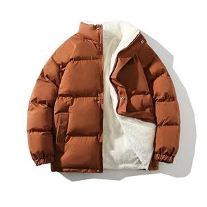 Chaqueta de invierno para hombre Parka cálida con cuello levantado y burbujas sueltas con forro polar Streetwear Puffer Coat - Product Image 6
