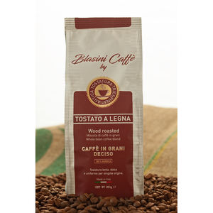 Café en grains entiers Blasini Deciso 100% Arabica, torréfié au bois, 1000g x 6 pièces, goût doux, d'Italie - Product Image 1
