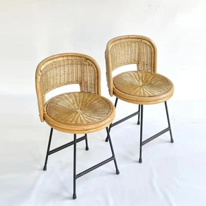 El mejor vendedor, taburete de bar de ratán y metal, sillas de cena, muebles para el hogar, taburete de mostrador moderno, silla de Bar de mimbre hecha en Vietnam - Product Image 2