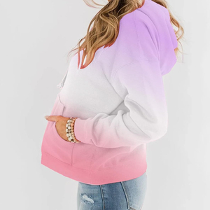 Sweat à capuche en coton de haute qualité pour femme, style tendance, respirant, tricoté pour l'hiver, streetwear, imprimé personnalisé sur le devant, en promotion - Product Image 5