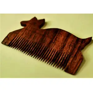 Unique Style neem wood hair comb for woman handmade natural finished mango wood comb for hairstyling