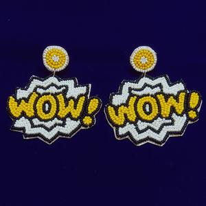 Pendientes de Moda con Cuentas de Vidrio Bordadas a Mano en India, Colección Deportiva 2025, Diseño de Corazón para Fiestas, JAVED - Product Image 3