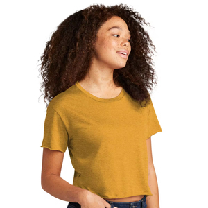 Next Level Apparel Femmes Crop Top T-shirts Coupe régulière Premium Plain 100% Coton Col Rond Demi Multicolore T-shirt - Product Image 1