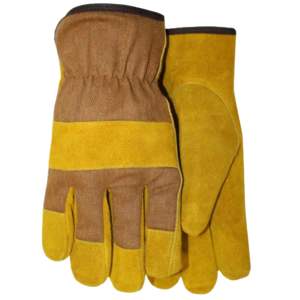 ถุงมือหนังวัวผ่าข้างสำหรับขับขี่ถุงมือหนังทำงานหนังเพื่อความปลอดภัยทางกลถุงมือขับรถสำหรับป้องกันตัวเครื่อง - Product Image 1