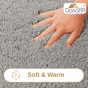 Tapis de bain DarianA Premium moderne antidérapant, écologique, lavable, séchage rapide, en polyester doux, gris clair, avec support en caoutchouc épais - Product Image 6