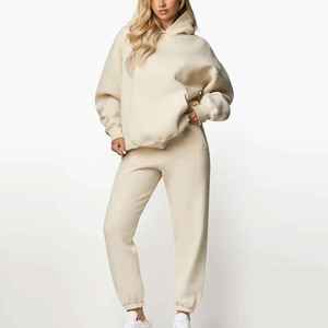 Survêtement personnalisé en gros, coupe classique, polaire uni, pour femme, idéal pour la gym, hiver, haute qualité, léger - Product Image 3