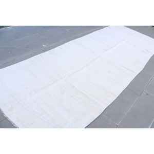 Alfombra Turca, Alfombra de Pasillo de 4.8x12.2 pies, Alfombra Vintage, Alfombra de Lana con Puntos Blancos y Grises - Product Image 1