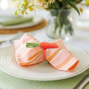 Cutest Carrot Shaped <b>Napkin</b> Rings Spring Summer Holidays Everyday Dining Table Decor Paper Christmas <b>Easter</b> Special Occasions - Product Image 6