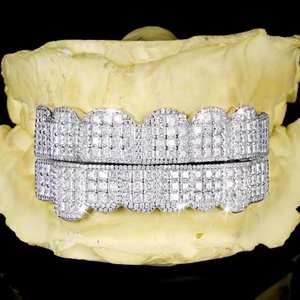 ฮิปฮอปที่กำหนดเอง925เงินฟัน grillz เย็นออก Moissanite เพชร grillz ฟันเงินเครื่องประดับราคาที่ดีที่สุด - Product Image 6