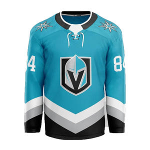 Maillot de hockey sur glace personnalisable en twill, service OEM, uniforme sublimé en polyester, logo personnalisé, vierge, haute qualité, sur mesure - Product Image 2
