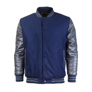 Veste de baseball unisexe décontractée High Street Varsity Design Letterman personnalisée col montant en coton polyester vente en gros à la mode - Product Image 5