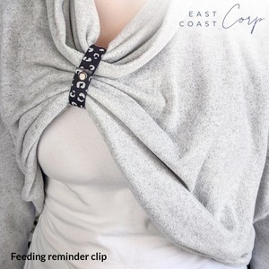 คลิปหนีบผ้าเลี้ยงลูกด้วยนมสีดำพร้อมพิมพ์ลายเสือดาวออกแบบด้วยมือสำหรับวัสดุผ้าฝ้าย0-12เดือน - Product Image 1