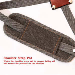 Delantal de Trabajo Unisex de Lona Resistente y Duradero con Bolsillos para Herramientas, Correas Cruzadas Ajustables para Trabajos de Carpintería y Pintura - Product Image 5