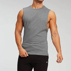 Verano nuevo Top Premium diseños moda Fitness impresión llano hombres camiseta sin mangas con su logotipo - Product Image 2
