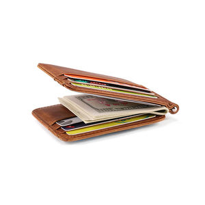 Wholesale Custom High Quality Crazy Horse Genuine Leather Men's <b>Long</b> Clutch <b>Bag</b> Large Capacity Cards Wallets - Product Image 6