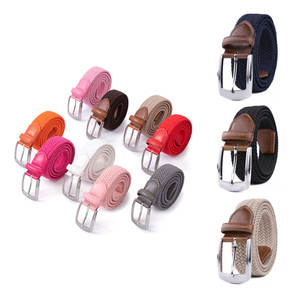 Hot Sale Tactical <b>Elastic</b> Fabric Braided <b>Belt</b> Unisex Stretch Casual Steel Buckle High Strength 125cm Men Women Casual Wear - Product Image 1