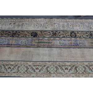 Turkish Vintage Rug 2.7x6 ft, <b>Brown</b> Accent Patchwork <b>Wool</b> Rug - Product Image 5