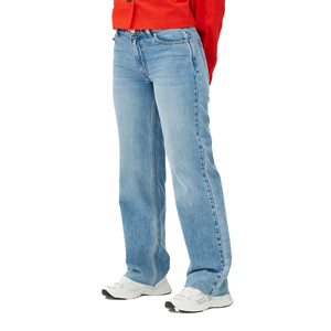 Phong cách sang trọng thường xuyên phù hợp với quần denim giản dị cho phụ nữ tùy chỉnh thiết kế thoải mái thoáng khí nhanh chóng giặt khô nhìn cộng với kích thước - Product Image 5